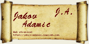 Jakov Adamić vizit kartica